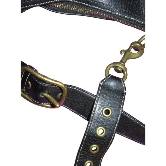 Coach 2006 Black Jacquard & Leather Signature Messenger Crossbody Satchel Bag - Picture 11 of 14